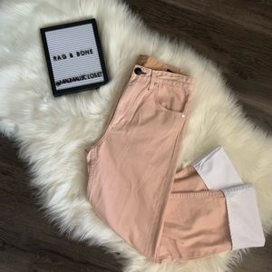NWT Rag & Bone Pastel Pink and White Color Block